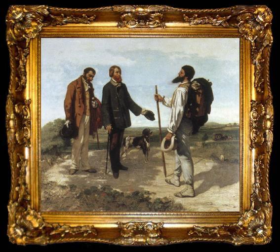 framed  Gustave Courbet bonjour monsieur courbet, ta009-2